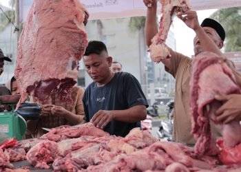 Afdhal Tinjau Pasar Murah Daging Meugang Jelang Ramadan
